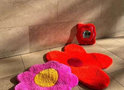 Alfombra artistica hecha en taller de tufting TUTU Studio